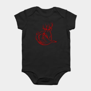 Red hunting lodge logo Baby Bodysuit